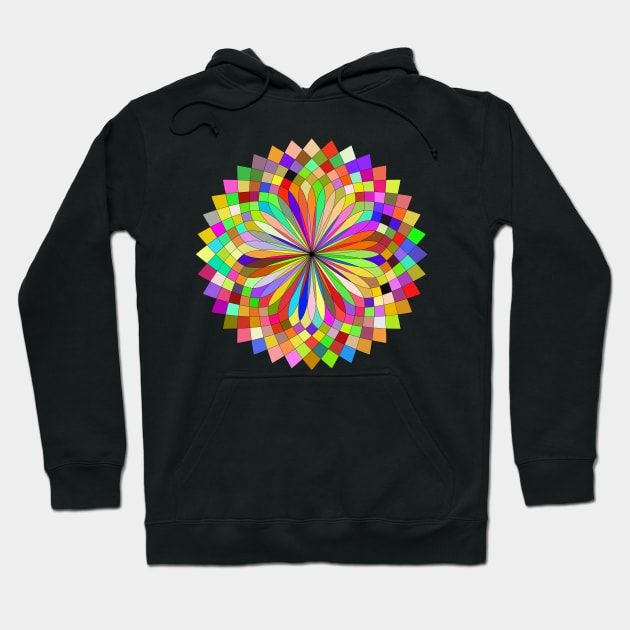 Lotus flower in prismatic colour design Hoodie by Montanescu